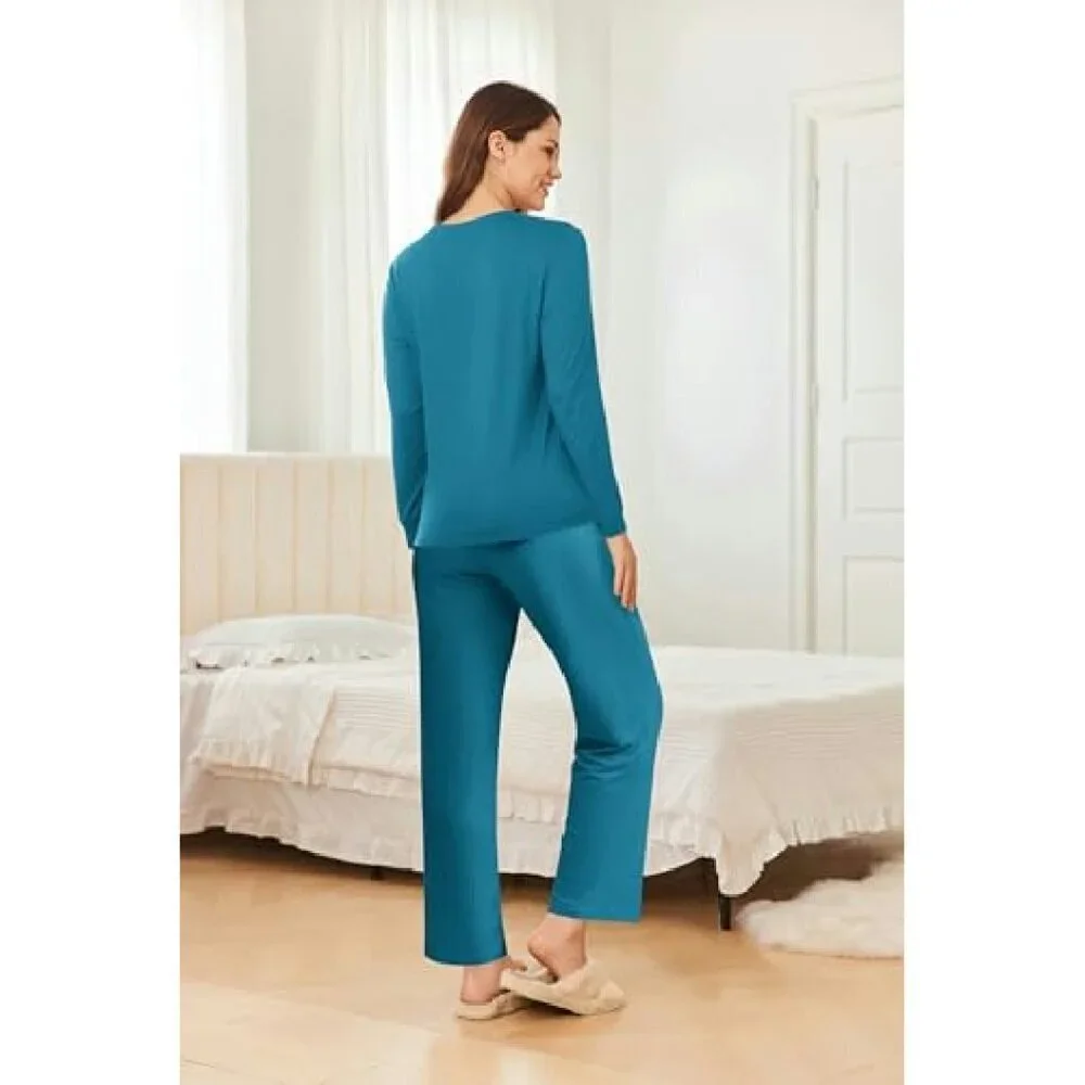 Women's 2-Pack Long Sleeve Pajama Set with Pockets, Soft Loungewear S-XXL